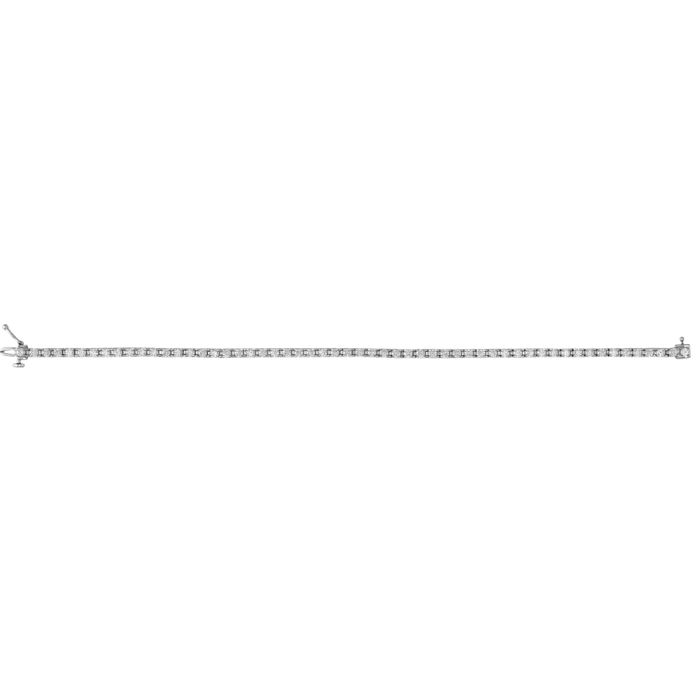 Diamond Tennis Bracelet 3 CTW, 14K White Gold – Élysia