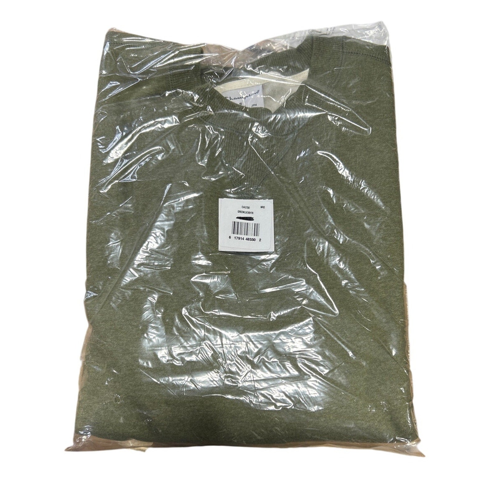 New Champion Unisex Small Green Pullover Sweatshirt w Bonus Plaid Flannel Hoodie