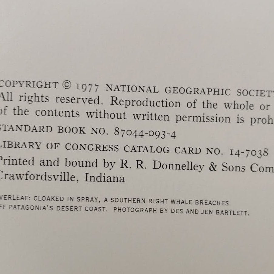 Vintage 1977 National Geographic Index Hardback Book 1947 - 1976 451 Pages