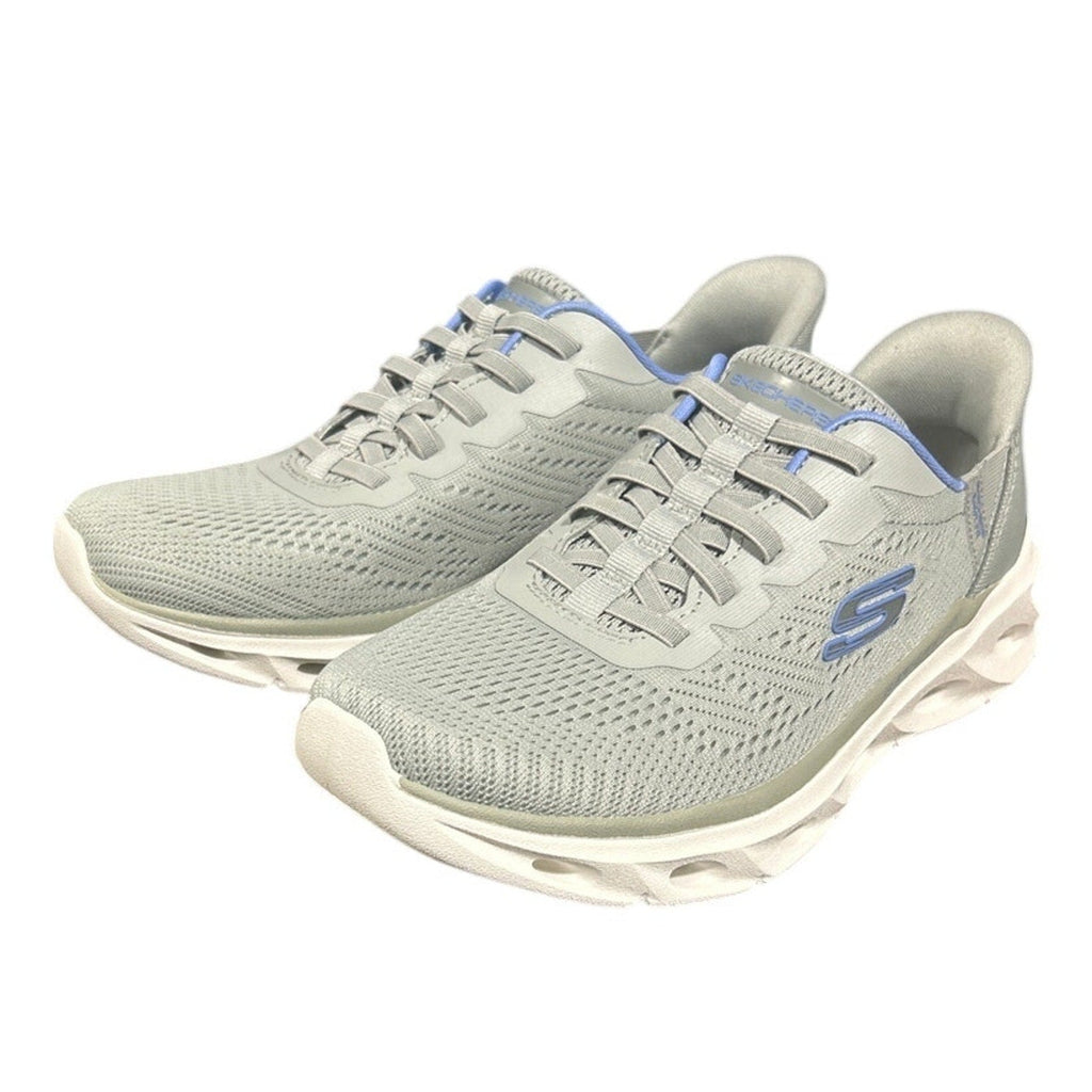 New In Box Skechers Womens Size 6 Gray Mesh Hands Free SwiftFit Slide In Shoes