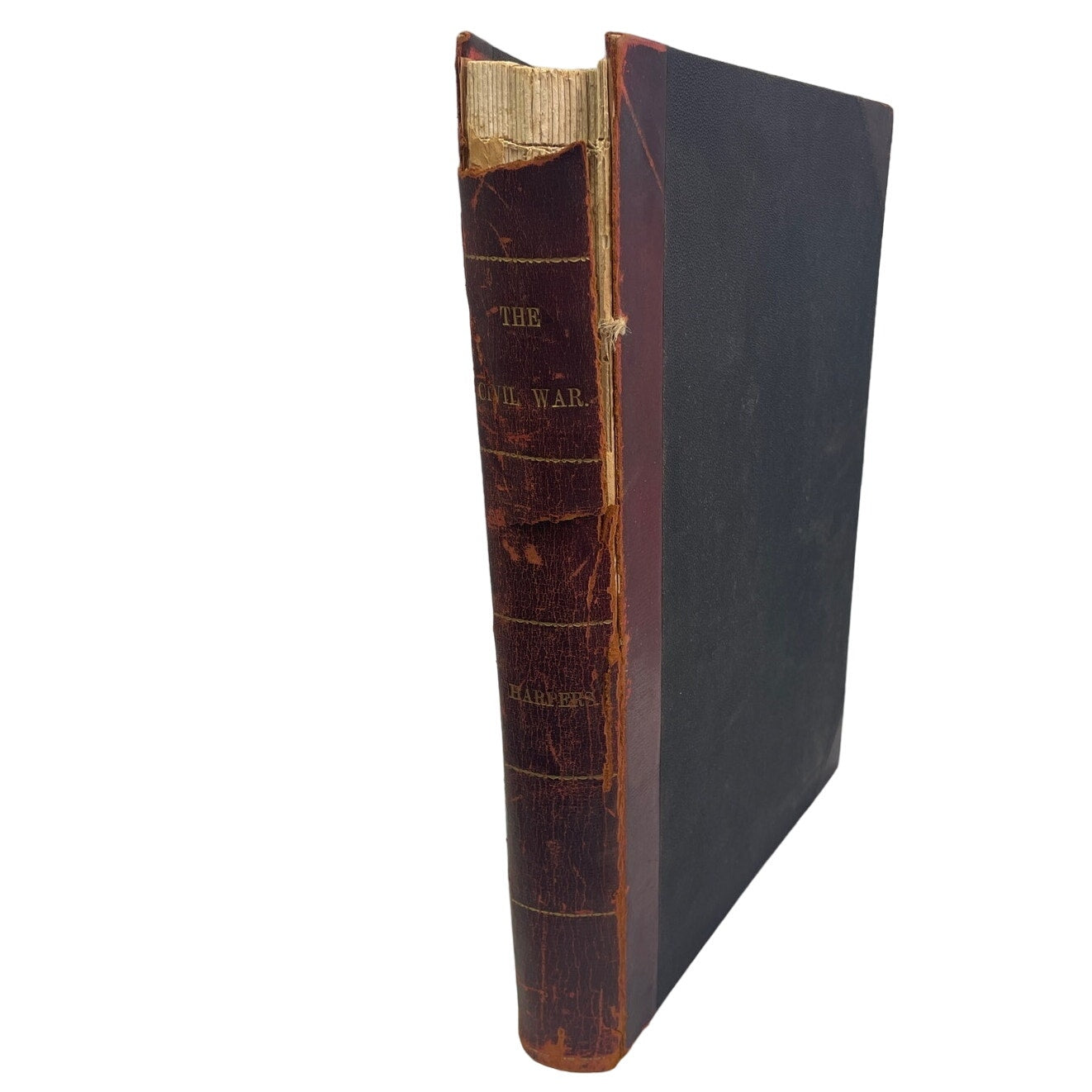 Antique 1898 Harpers Pictoral History of The Civil War Large Scale Hardback Book