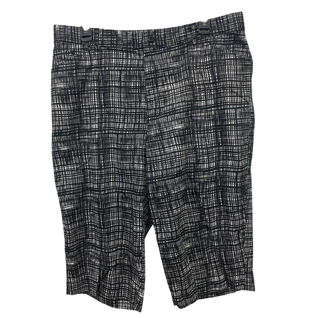 Christopher & Banks Womens Size 16 Stretch Cotton Skimmer Plaid Shorts