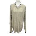 Untied Mens 3XL Long Sleeve Super Soft Acrylic V-Neck Solid Tan Pullover Sweater