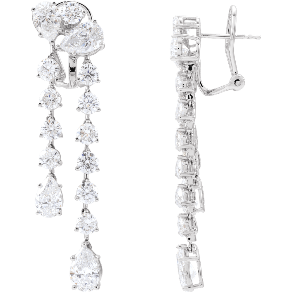 Étoile Cascade Diamond Earrings 14K White Gold