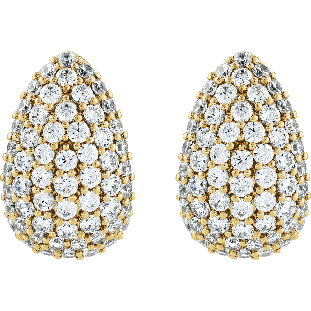 Éclipse Pavé Diamond Earrings 14K Gold