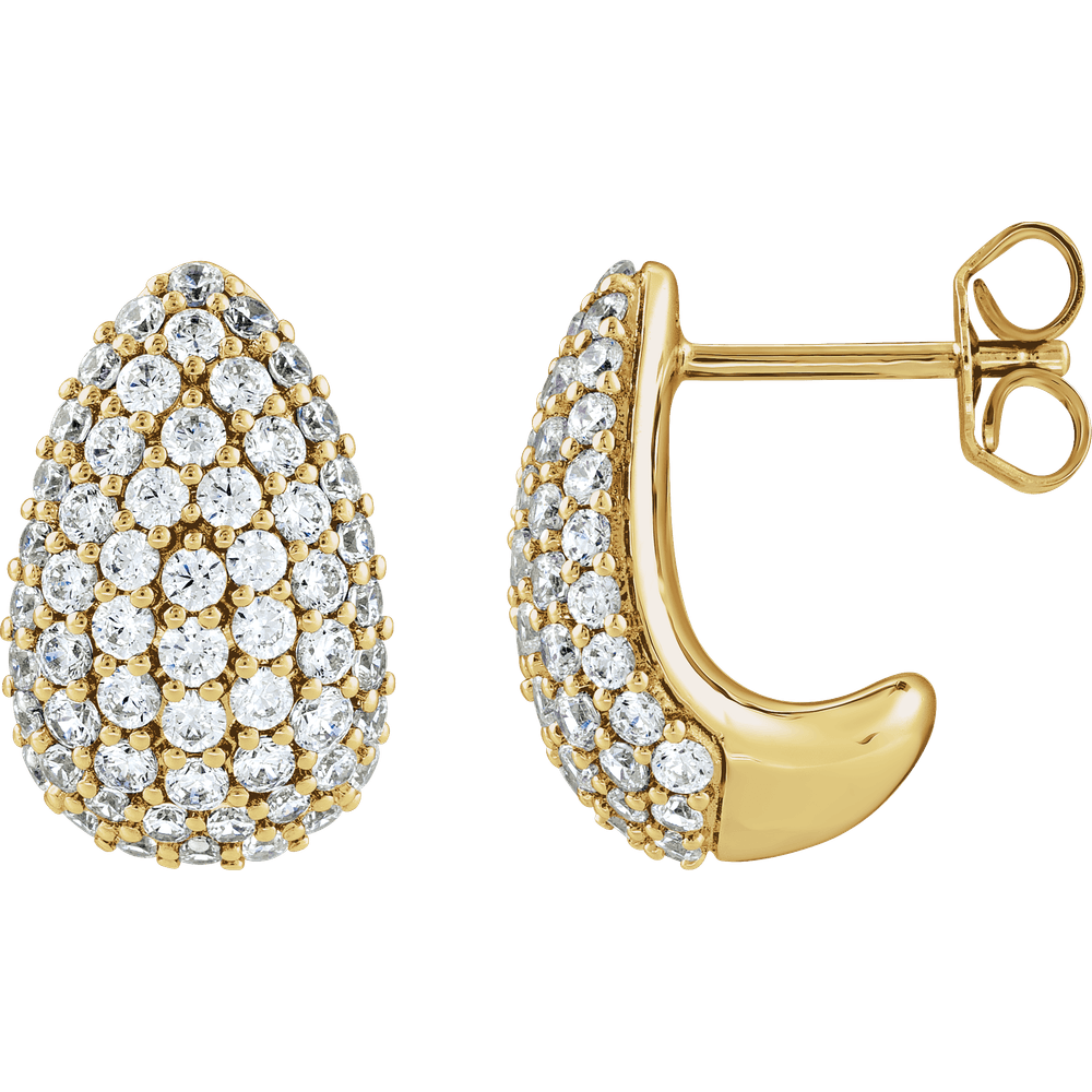 Éclipse Pavé Diamond Earrings 14K Gold