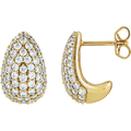 Éclipse Pavé Diamond Earrings 14K Gold