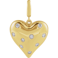 Amour Éternel Diamond Heart Pendant 14K Gold