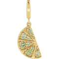 Citrine Éclat Lime Pendant 14K Gold & Natural Peridot