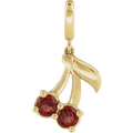 Cerise Éclat Garnet Pendant 14K Gold