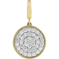 Éclat Pavé Disc Pendant 14K Gold & Natural Diamonds
