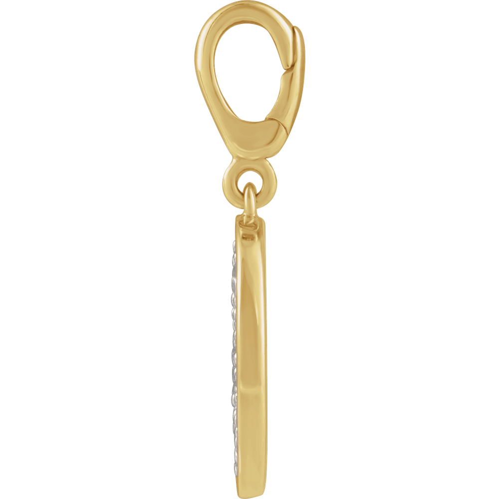 Éclat Pavé Disc Pendant 14K Gold & Natural Diamonds