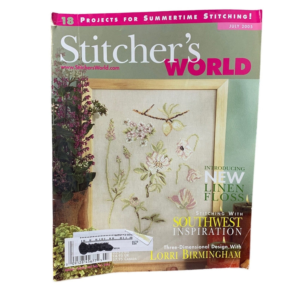 Vintage July 2005 Stitcher's World Magazine Southwest Inspiration Patterns