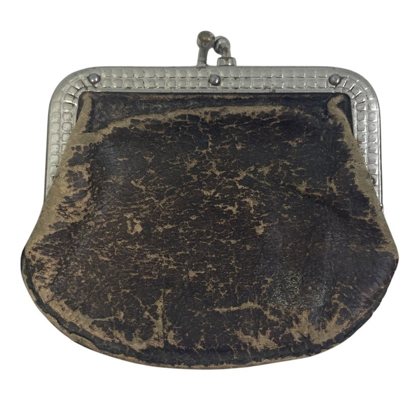 Lot of 3 Vintage Small Calf Leather Snap Coin Purses Money Pouches
