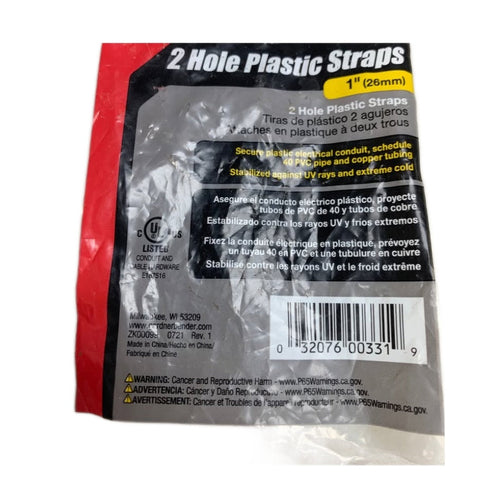 7 New Garner Bender 1" Two Hole Plastic Pipe Home Improvement Straps