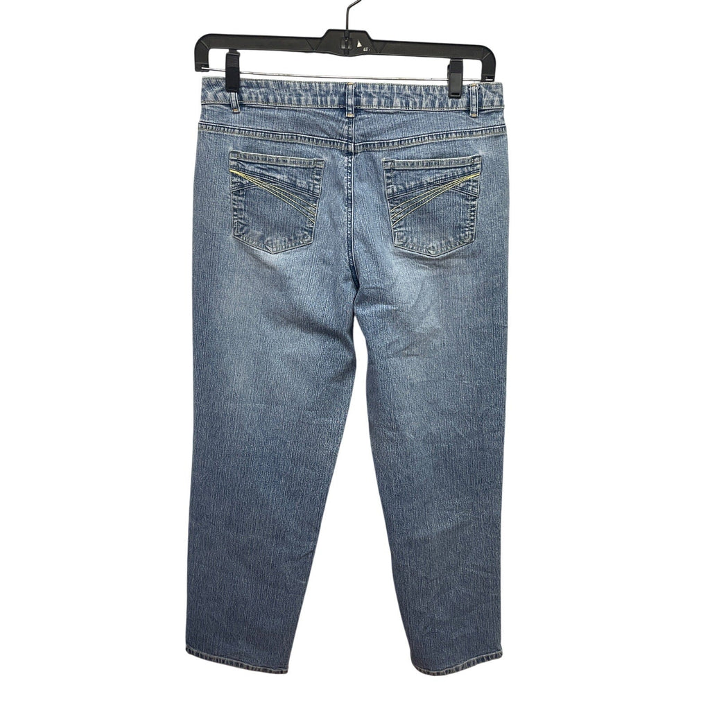 Liz Claiborne Womens Size 12 Straight Leg Stretch Cotton Denim Blue Jeans