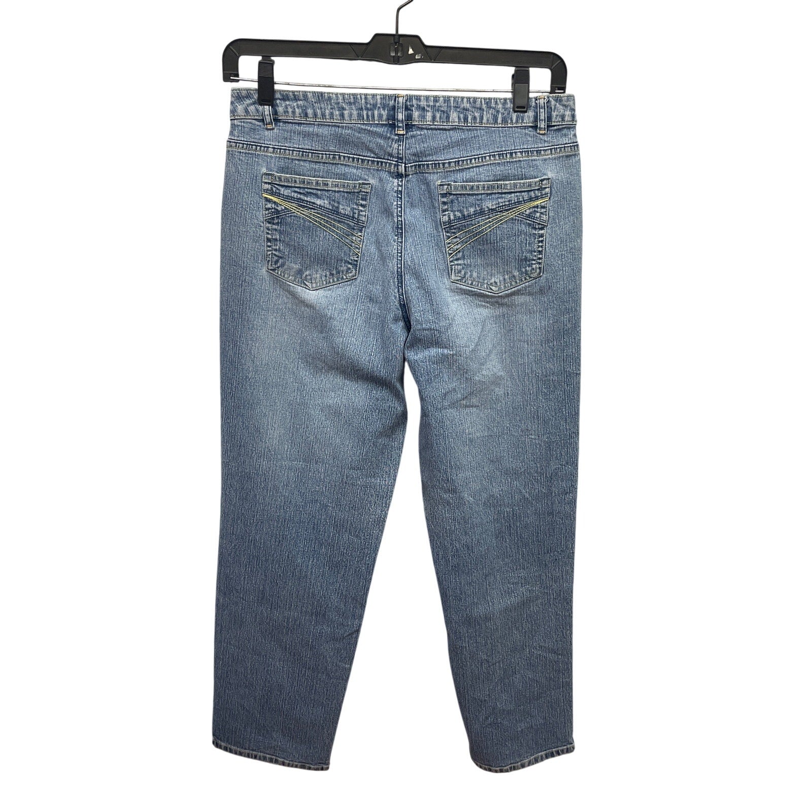 Liz Claiborne Womens Size 12 Straight Leg Stretch Cotton Denim Blue Jeans