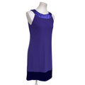 Blu Sage Womens Medium Purple PolySpandex Sleeveless Halter Neck Sheath Dress