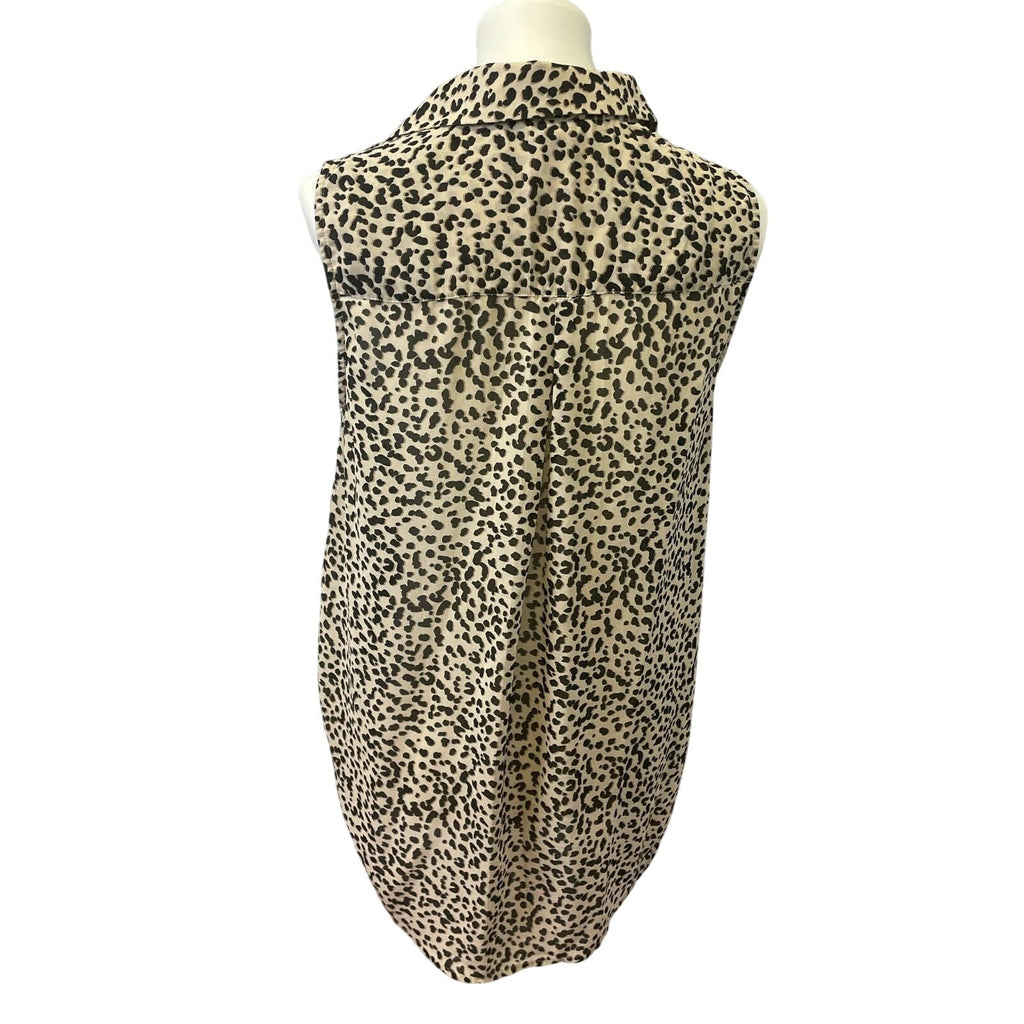 2 Merona Medium H&M Sleeveless Polyester Blend Polka Dot Button Up Tank Tops