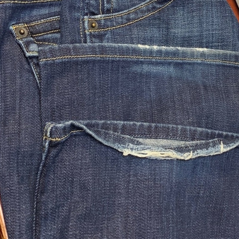 Hudson Womens Size 28 Petite Boot Cut Stretch Cotton Factory Fading Blue Jeans
