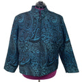 DressBarn Womens 22W 100& Polyester Abstract Floral Long Sleeve Front Zip Jacket