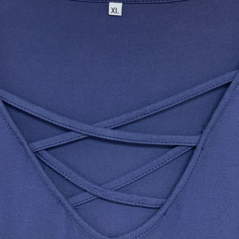 Lot of 2 Womens XL Rayon Blend Long and Short Sleeve Lightweight V Neck Tops