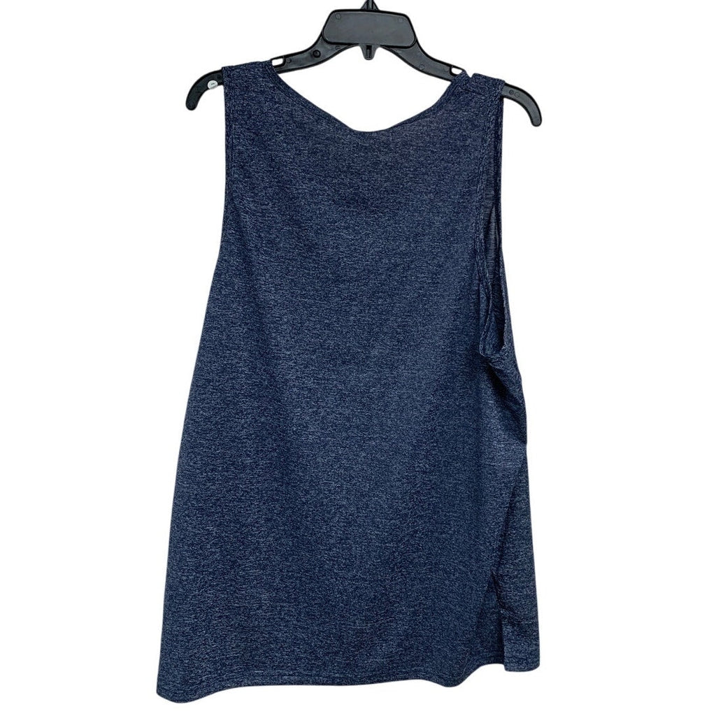 NWT New QOSOQ Mens XXXL Heathered Blue Sheer Sleeveless Workout Tank Top