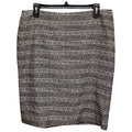 Anne Klein Size 12 Polyester Blend Black White Woven Short Career Pencil Skirt