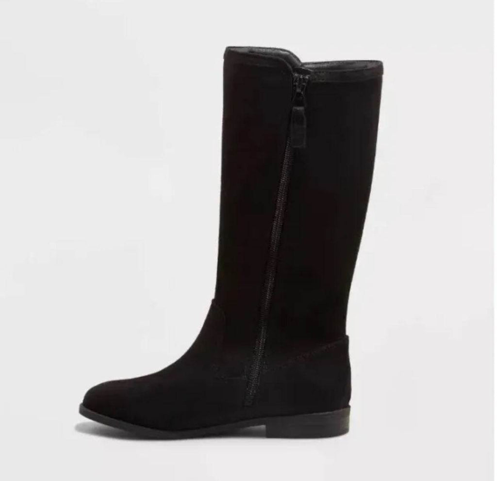 Cat & Jack Mylah Black Tall Kids Boots New Black Boots