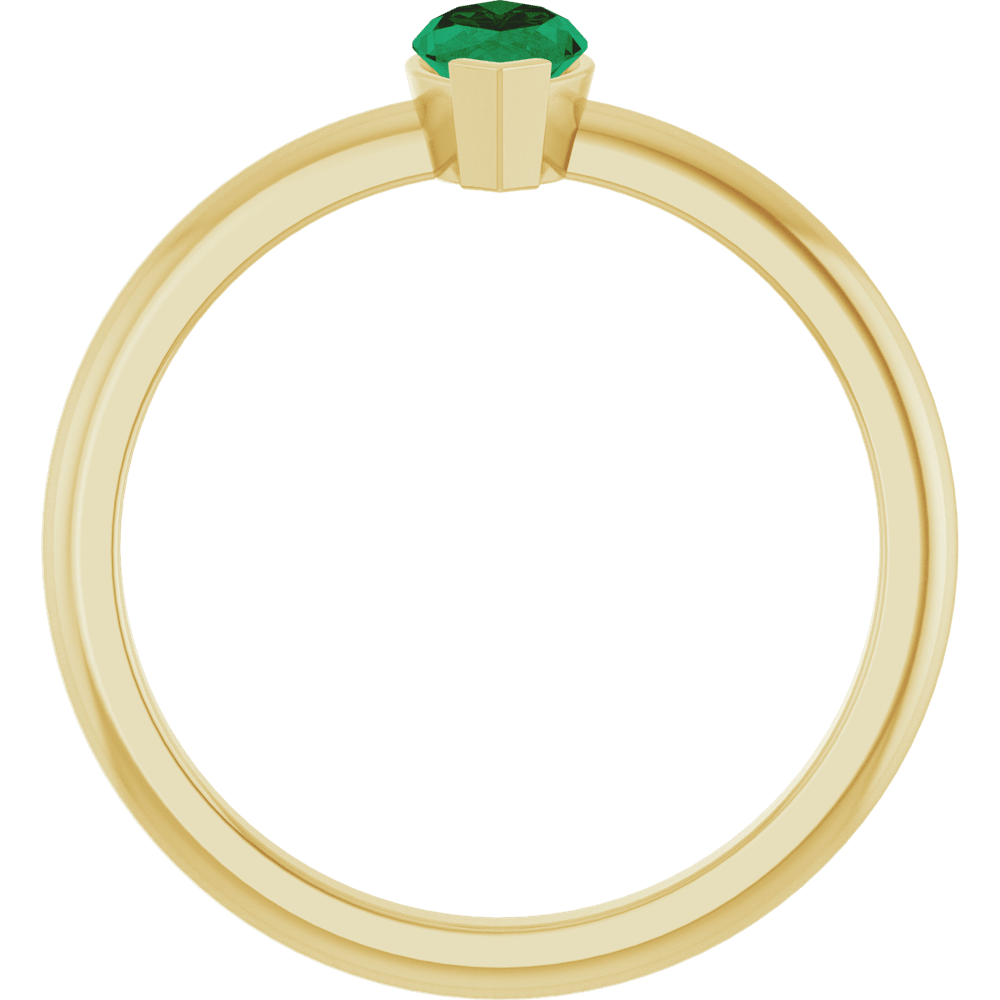 Émeraude Solitaire Marquise Emerald Ring