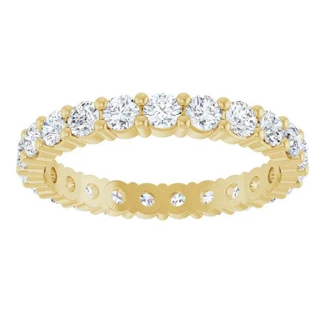 2.5mm Shared-Prong Diamond Eternity Ring  14K Yellow Gold
