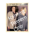 New Reynolds Yarn Alpaca Regal 82136 Textured Cardigan Pullover Knitting Pattern