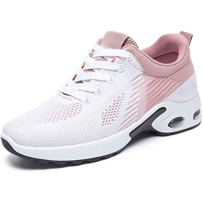 Padgene Womens Size 10.5 Pink Sneakers Lace Up Slip On Closed Round Toe Shoes