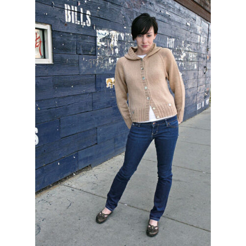 New Bonnie Marie Burns Chic Knits #7 Basic Chic Hoodie Knitting Pattern