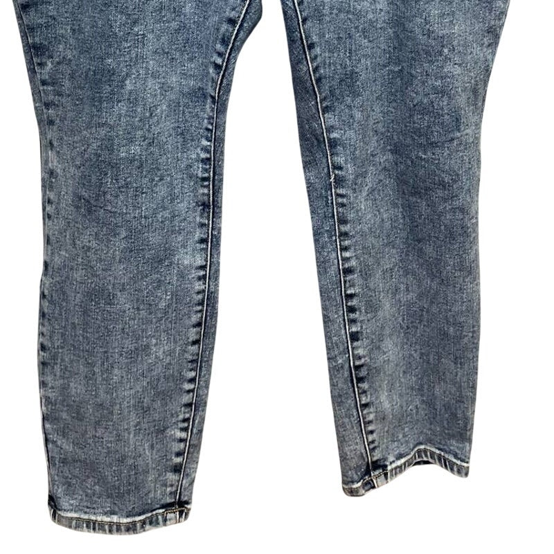 True Craft Womens 18W Vintage Style Mid-Rise Skinny Ankle Stonewash Denim Jeans