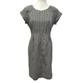 Worthington Womens Size 8 Short Sleeve Gingham Check Mod Midi Career Dress