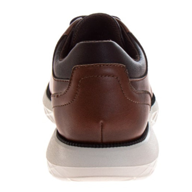 New In Box Perry Ellis Mens Size 10 Brown Faux Leather Lace Up Casual Shoes
