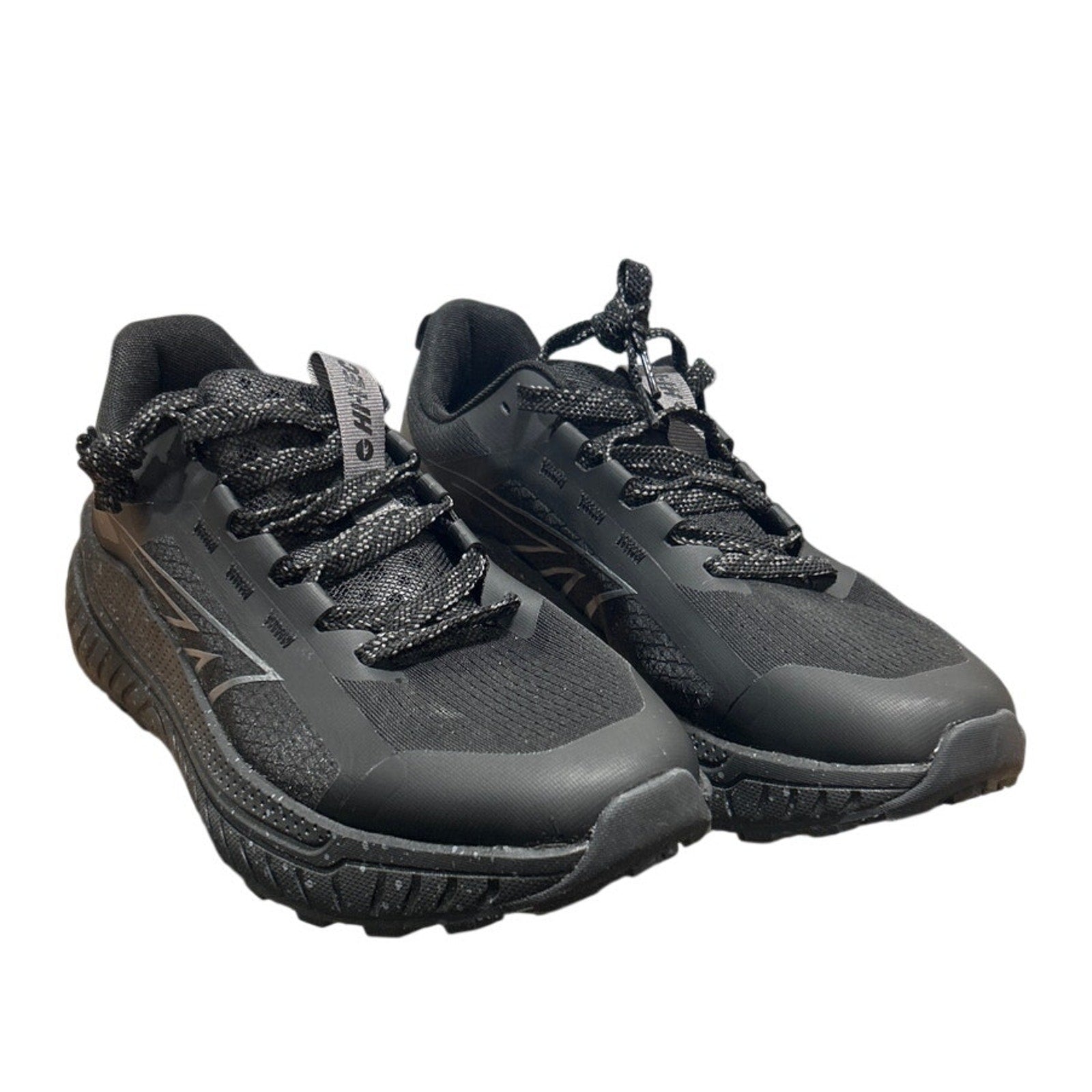 New In Box Hi-Tec Mens Size 12 Black Mesh Gray Speckled Lace Up Athletic Shoes