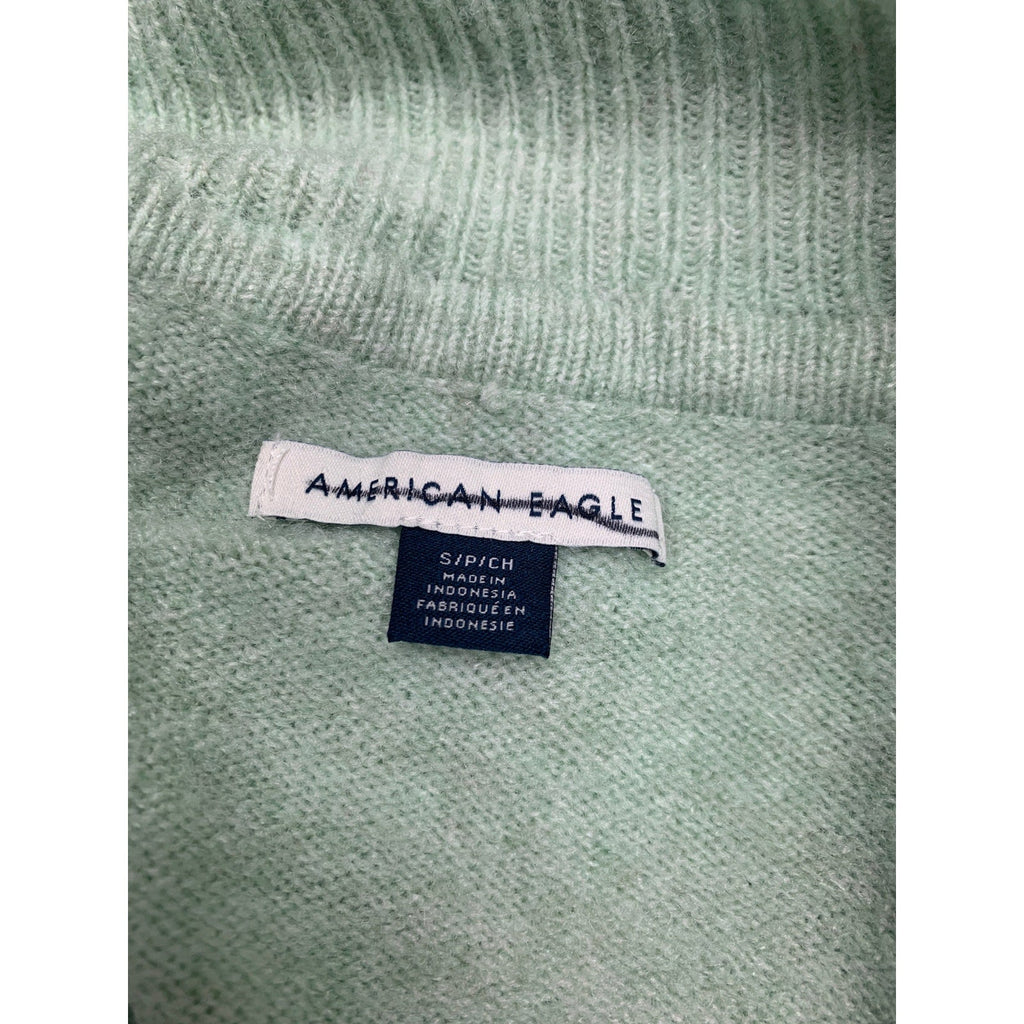 New American Eagle Womens Small Cowl Neck Off Shoulder Long Sleeve Knit Sweater