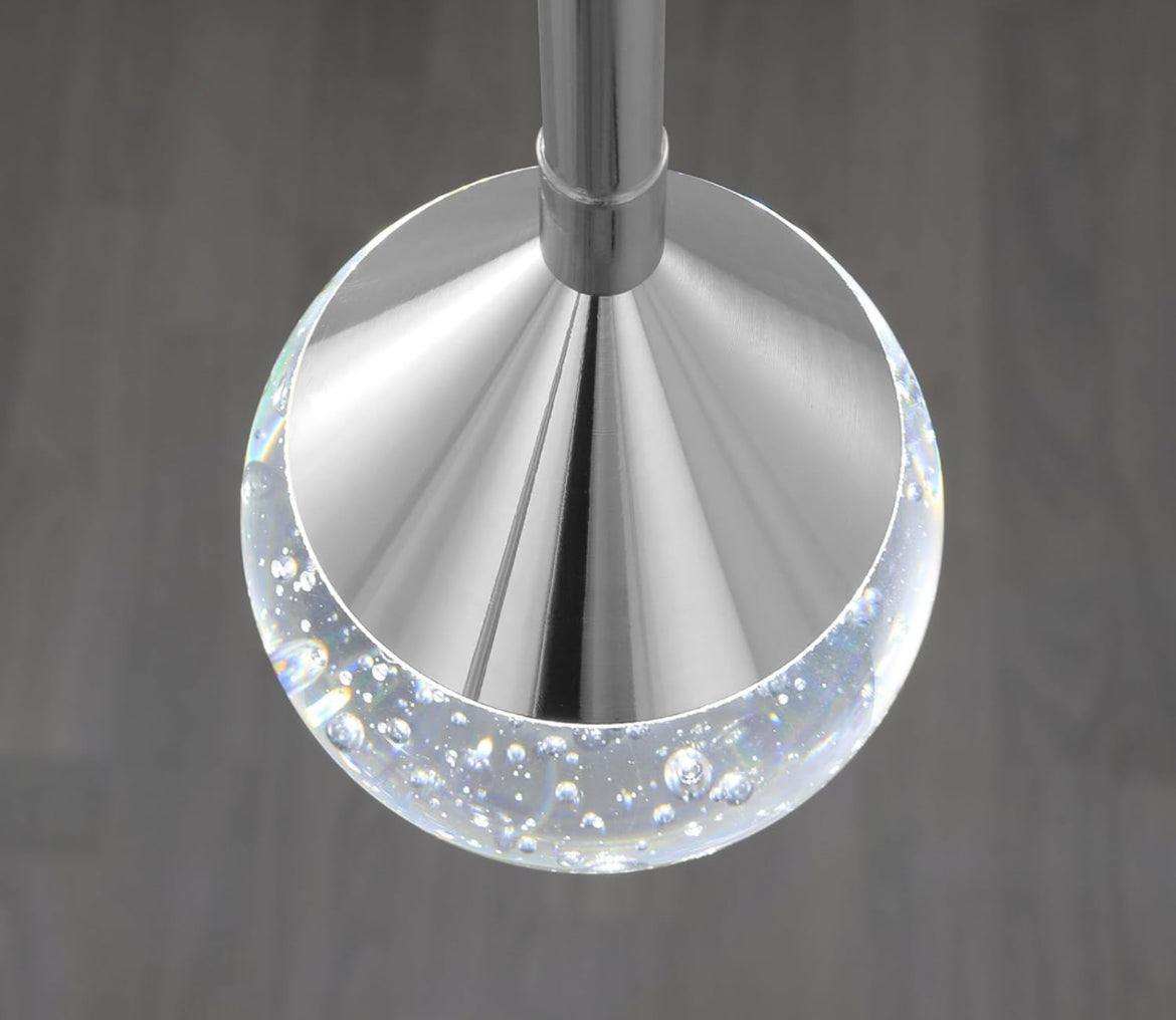 HAIXIANG Mini Chandeliers 3-Lights Modern Chrome Light Pendant Lights