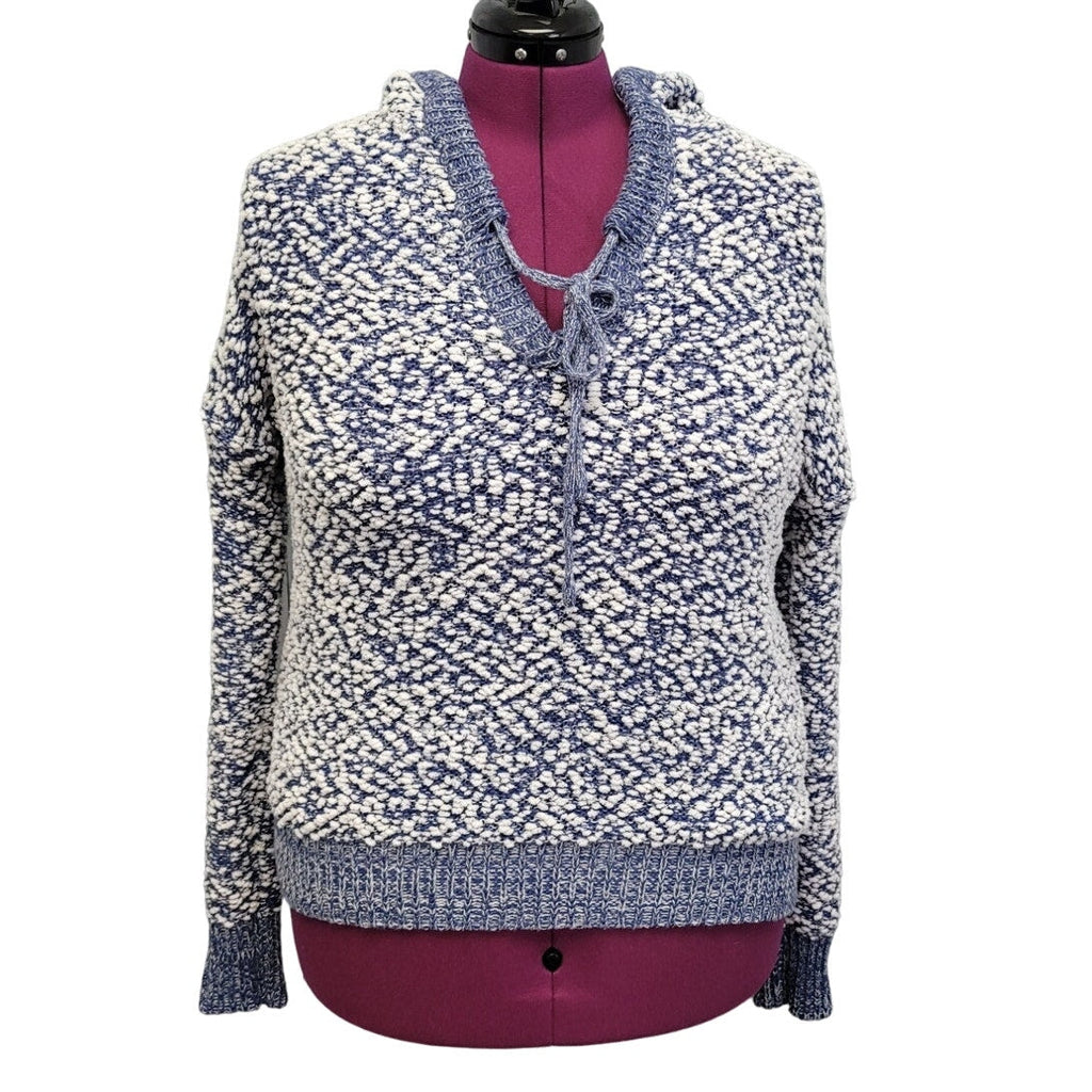 Almost Famous Womens 2X PolyAcrylic Long Sleeve V Neck Knit Hooded Sweater