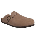 New In Box Khombu Mens Size 8 Taupe Faux Suede Damian Cork Slide On Mule Shoes