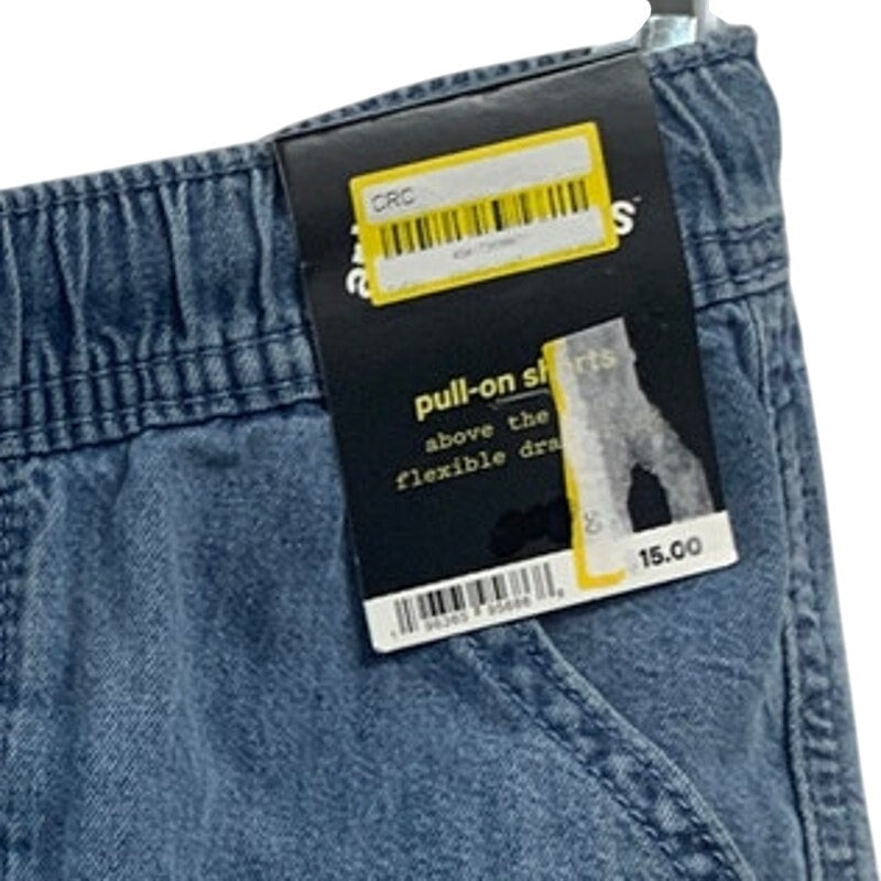 2 New Cat & Jack Kids Medium (8) 100% Cotton Denim Jean Pull On Elastic Shorts
