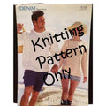 New Sirdar 5110 Denim Sport Aran Mens Womens Cabled Sweater Knitting Pattern