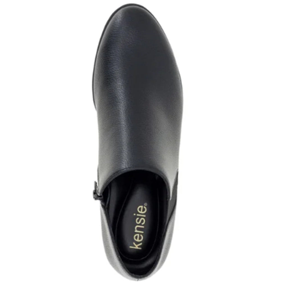 New in Box Kensie Womens Size 10 Black Faux Leather Sammy Ankle Booties Boots