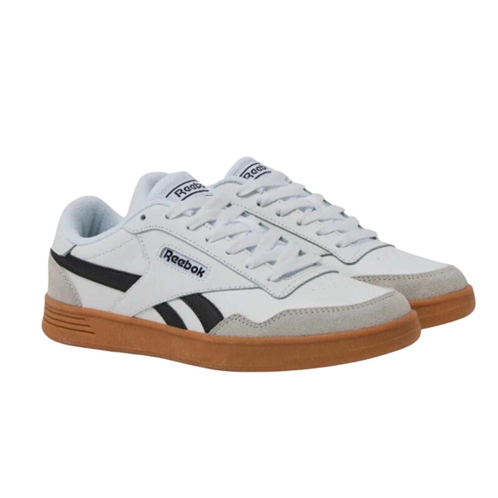Reebok Womens Size 6 White Mist Gray Athletic Sneakers Low Top Lace Up Shoes