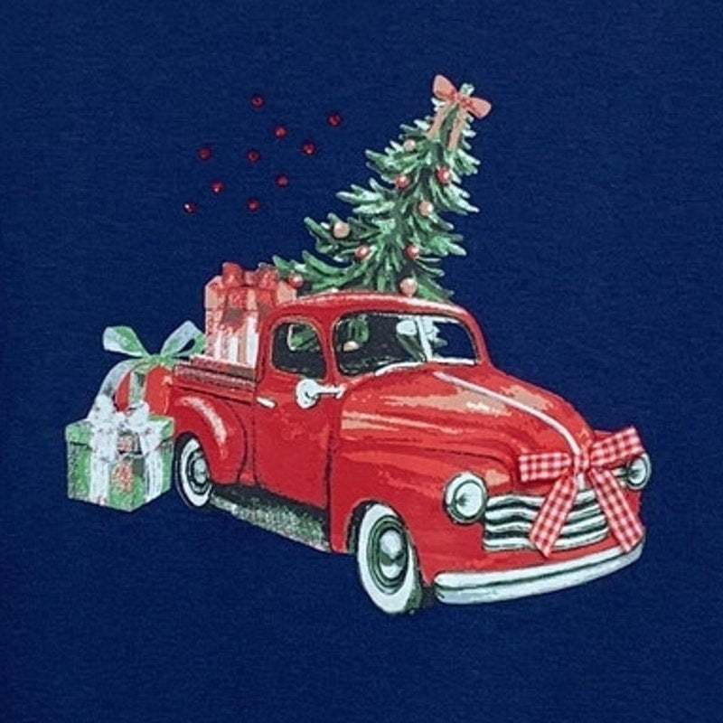 NWT New Holiday Lane Womens XS Christmas Tree Red Truck Long Sleeve Tee Shirt