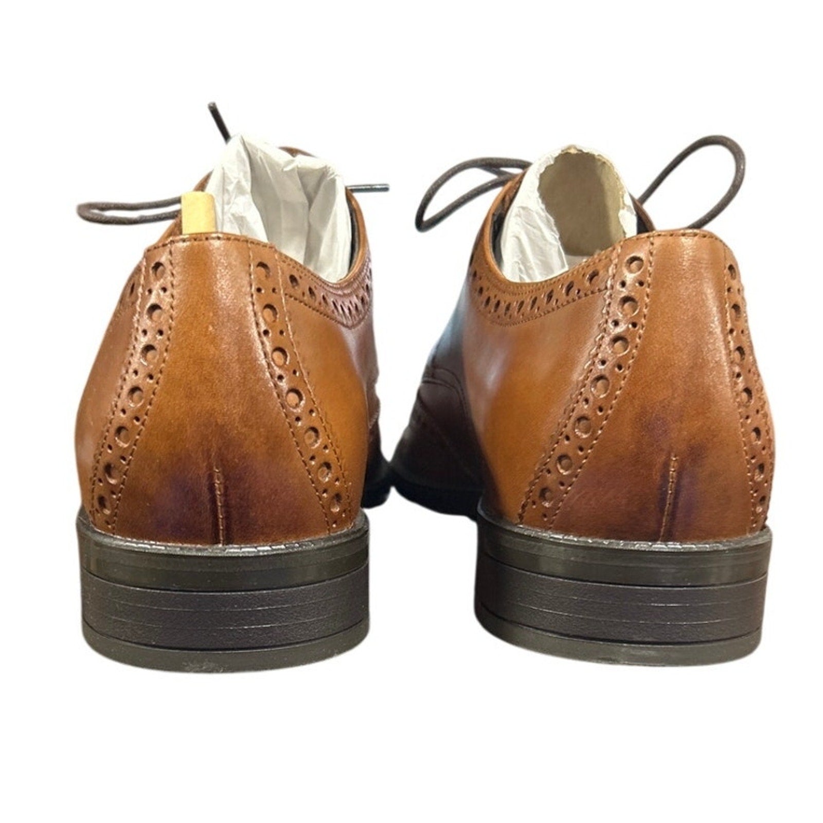 New In Box Cole Haan Men 10.5 British Tan Leather Oxford Lace Up Grand 360 Shoes