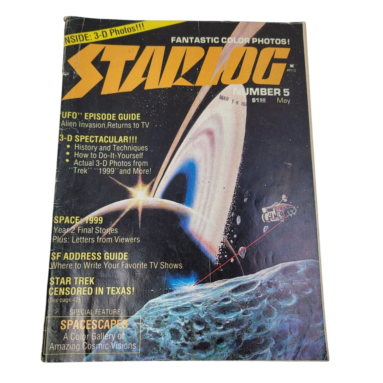 Vintage May 1977 Starlog The Magazine of the Future #5 UFO Episode Guide