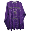 Burlington Spiders Mens 2X Purple Spiders & Web Long Sleeve Crew Neck Jersey